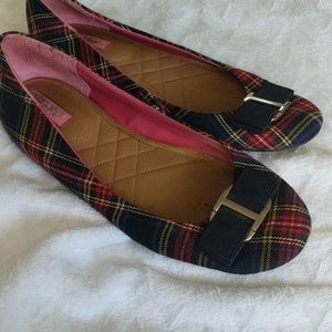 Isaac Mizrahi ballet flats plaid size 10